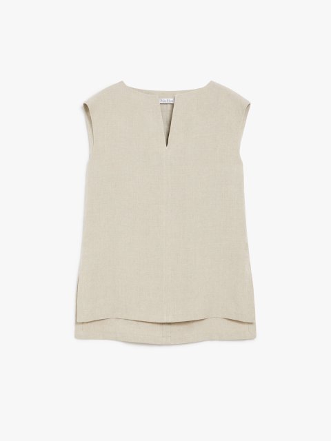 Бежева блуза Max Mara з льону: фото - Invogue