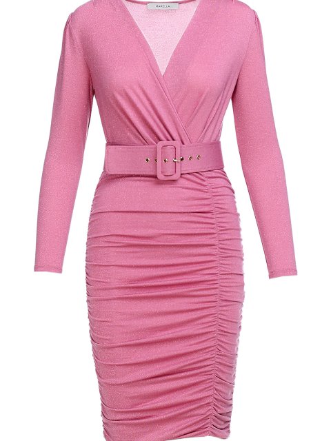 Розовое платье MARELLA: фото - Invogue