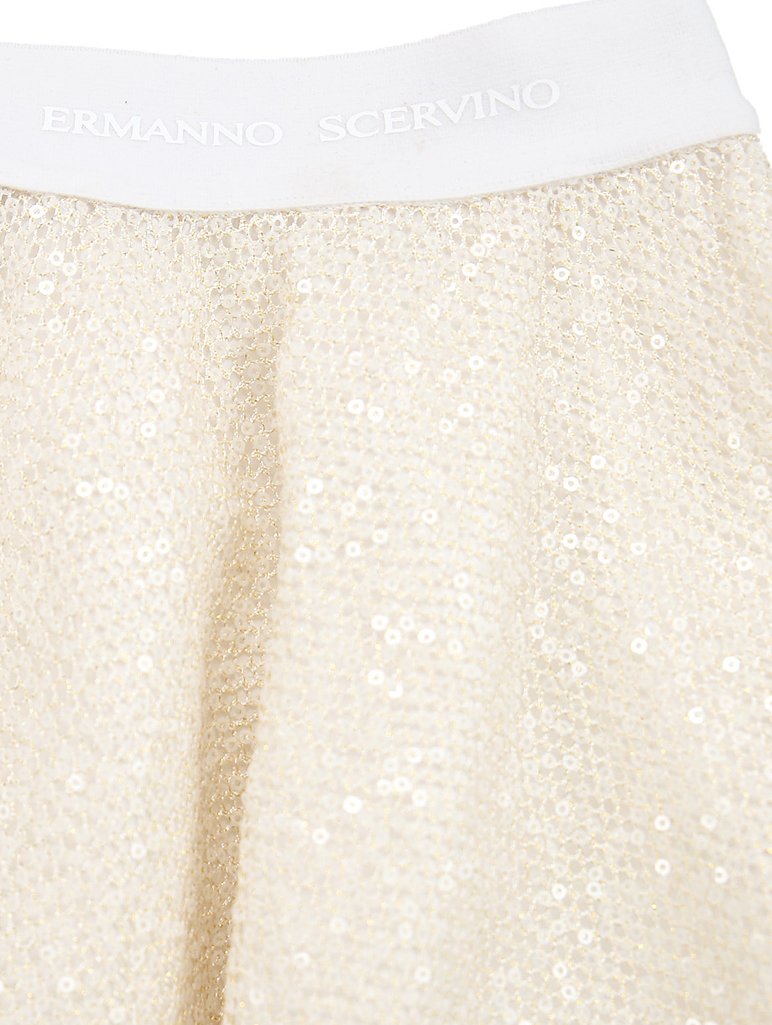 Белая юбка ERMANNO SCERVINO KIDS: фото 4 - Invogue