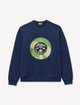 Сине-чёрный свитшот Kenzo из хлопка: фото - Invogue