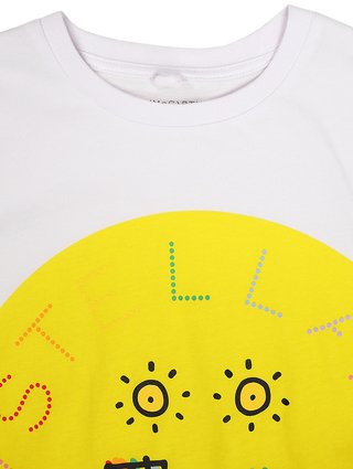 Белая футболка STELLA MCCARTNEY KIDS: фото 5 - Invogue