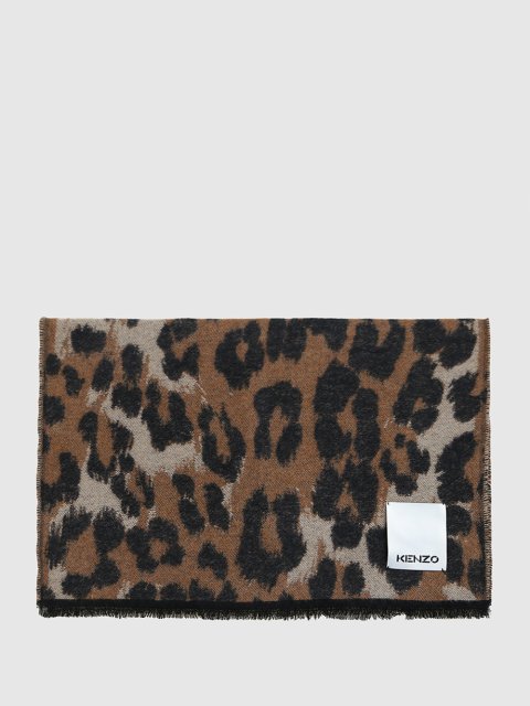 Коричневый шарф KENZO: фото 4 - Invogue