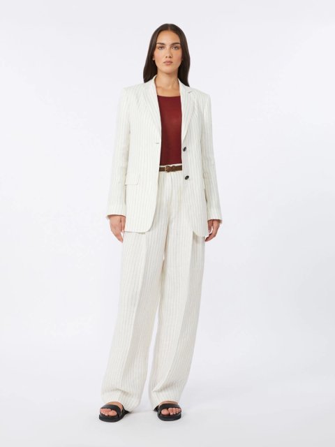 Білий жакет Max Mara з льону: фото 1 - Invogue