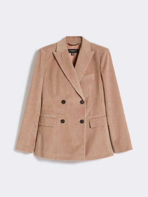 Кремовий жакет WEEKEND MAX MARA оксамитовий: фото - Invogue