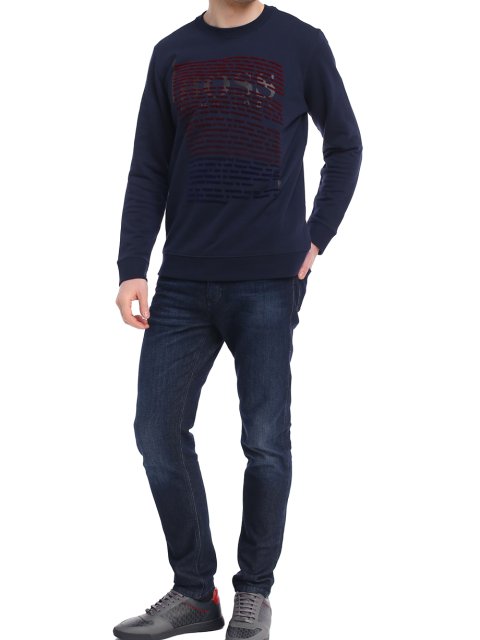 Синие джинсы BOSS: фото 3 - Invogue