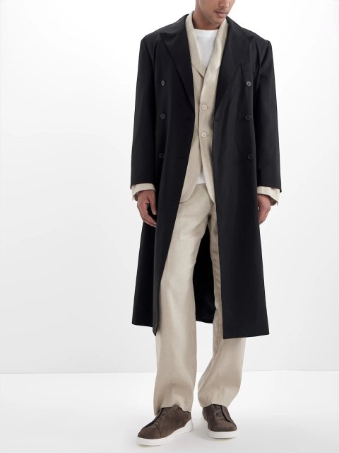Коричневі кеди ZEGNA замшеві: фото 1 - Invogue