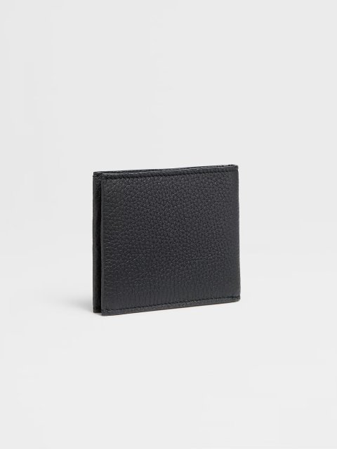 Чорний гаманець ZEGNA зі шкіри: фото 2 - Invogue