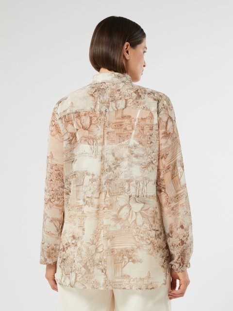 Блуза з принтом MARINA RINALDI з жоржету: фото 3 - Invogue