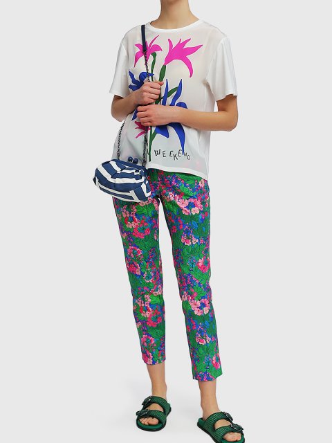 Зелёные брюки WEEKEND MAX MARA: фото 1 - Invogue