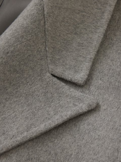 Серое пальто R2W из шерсти и кашемира: фото 5 - Invogue