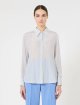Блакитна сорочка MAX MARA із шовкового крепдешину: фото 2 - Invogue