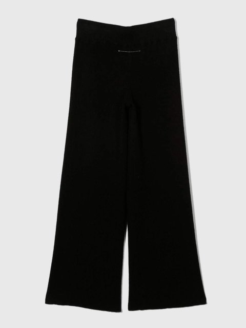 Чёрные брюки MM6 MAISON MARGIELA KIDS: фото 1 - Invogue