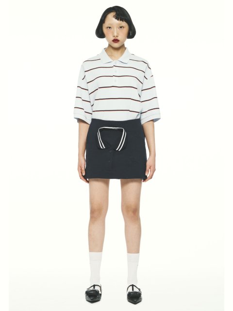 Синее  поло PUSHBUTTON из хлопка: фото 4 - Invogue