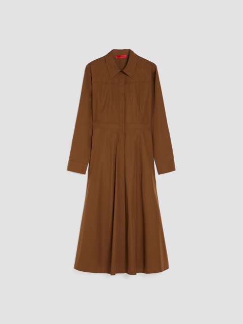Коричневое платье-рубашка Max&Co миди: фото - Invogue