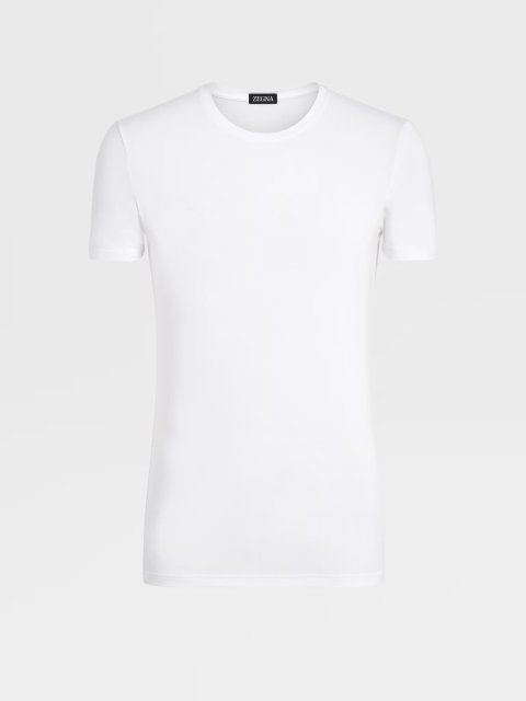 Біла базова футболка Zegna з модалу: фото - Invogue