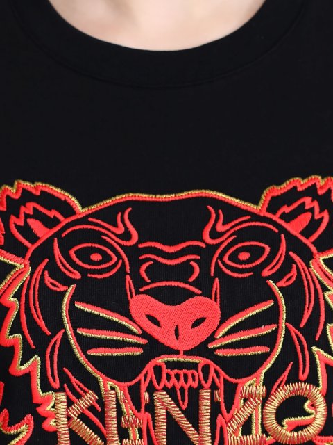 Чёрная футболка KENZO: фото 4 - Invogue