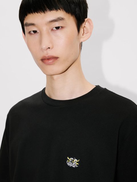 Черная футболка Kenzo прямого кроя: фото 4 - Invogue