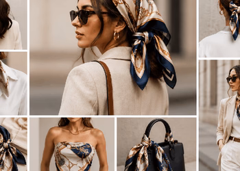 Как носить шелковый платок: стильные способы для современного образа: фото - Invogue