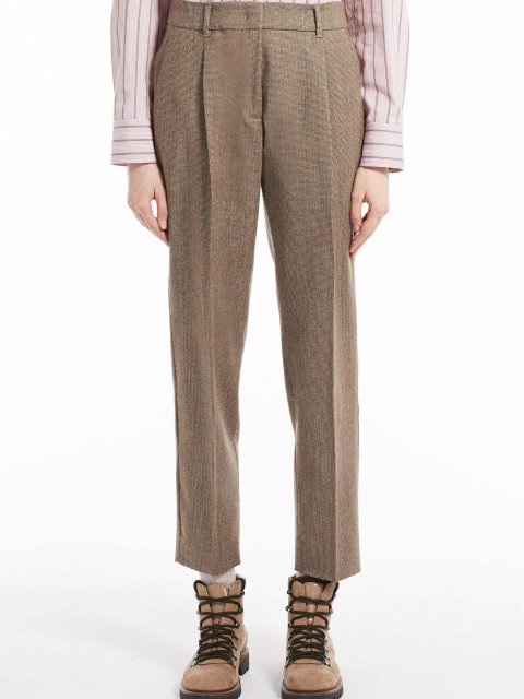 Коричневые брюки WEEKEND MAX MARA: фото 1 - Invogue