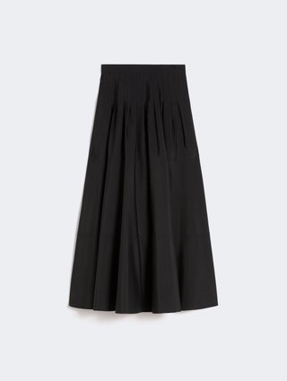 Черная юбка Max Mara из хлопкового поплина: фото - Invogue