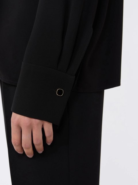 Чорна блуза MAX MARA з каді: фото 5 - Invogue