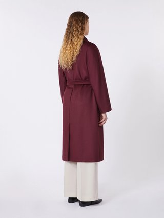 Бордовое пальто WEEKEND MAX MARA из чистой шерсти: фото 3 - Invogue
