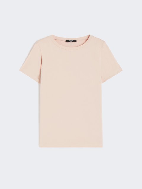 Пудрова футболка WEEKEND MAX MARA з органічної бавовни: фото - Invogue