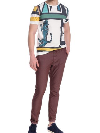 Бордові брюки ANTONY MORATO : фото 3 - Invogue