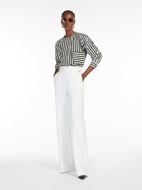 Чорно-біла сорочка Max Mara у смужку: фото 1 - Invogue