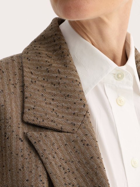 Коричневий жакет Róhe з суміші вовни: фото 5 - Invogue