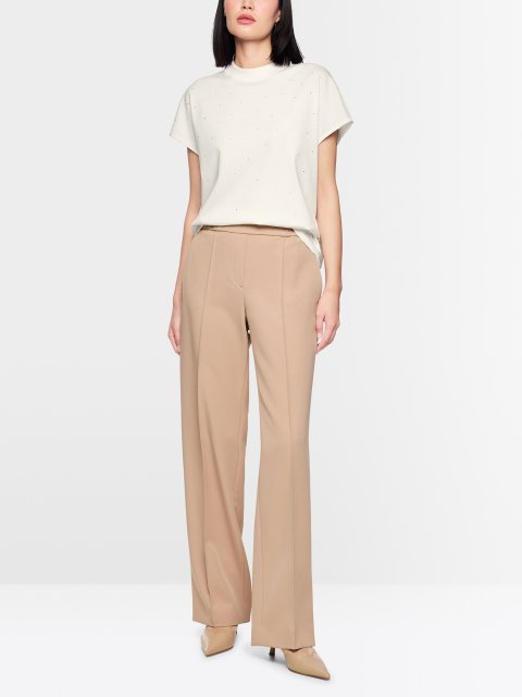 Футболка Marc Cain с коротким рукавом и стразами: фото 1 - Invogue