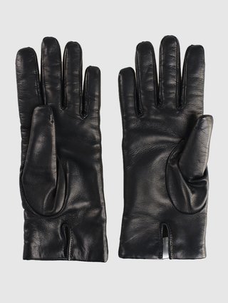 Чёрные перчатки MAX MARA: фото 1 - Invogue
