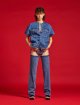 Синя куртка джинс Pushbutton бавовни: фото 1 - Invogue