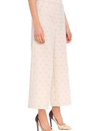 Бежевые брюки MAX MARA: фото 5 - Invogue