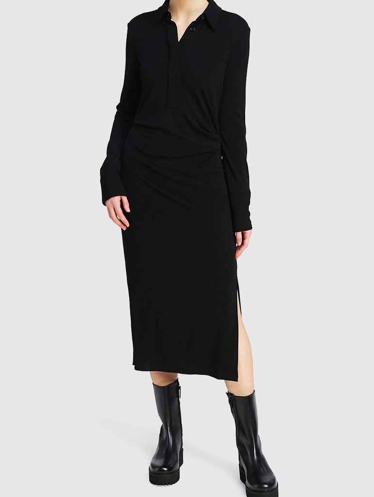 Чёрное платье HELMUT LANG: фото 1 - Invogue