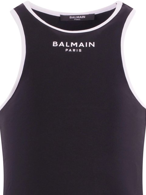 Чорно-білі майка та шорти Balmain з бавовни: фото 3 - Invogue