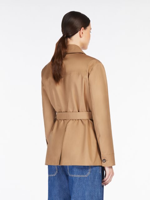 Темно-бежева куртка Max Mara з суміші бавовни: фото 3 - Invogue
