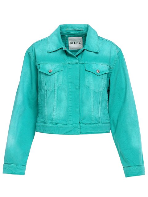 Бирюзовая куртка KENZO: фото - Invogue