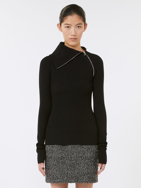 Чорний светр SPORTMAX з вовни: фото 2 - Invogue