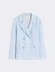 Блакитний жакет Max Mara з лляної тканини: фото - Invogue