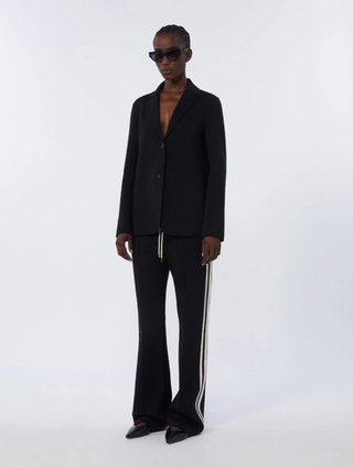 Чорні штани MAX MARA з бавовняного трикотажу: фото 1 - Invogue