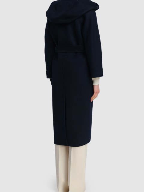 Темно-синее пальто MAX MARA: фото 2 - Invogue