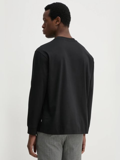 Черная футболка BOSS с длинными рукавами: фото 2 - Invogue