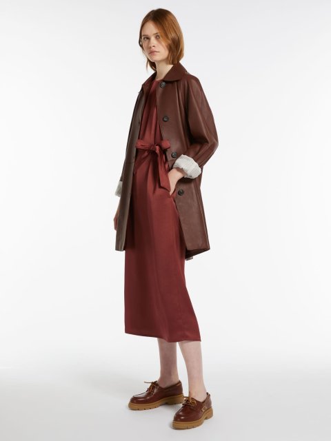 Терракотовое платье WEEKEND MAX MARA без рукавов: фото 4 - Invogue