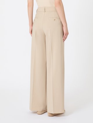 Бежевые брюки WEEKEND MAX MARA шерстяные_x000D_
: фото 3 - Invogue