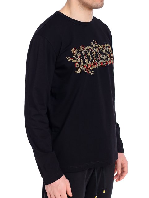 Чёрная футболка BOSS: фото 3 - Invogue