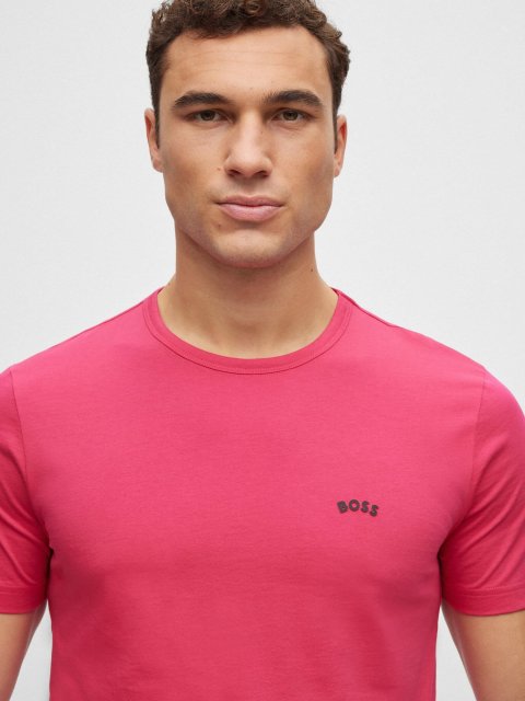 Розовая футболка BOSS: фото 3 - Invogue