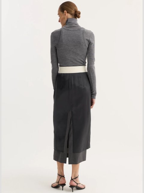 Темно-синя спідниця Róhe з еластинчої вовни: фото 4 - Invogue