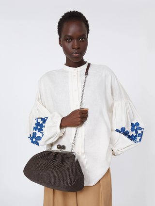 Темно-коричневая сумка Pasticcino Weekend Max Mara из хлопка и полиамида: фото 1 - Invogue