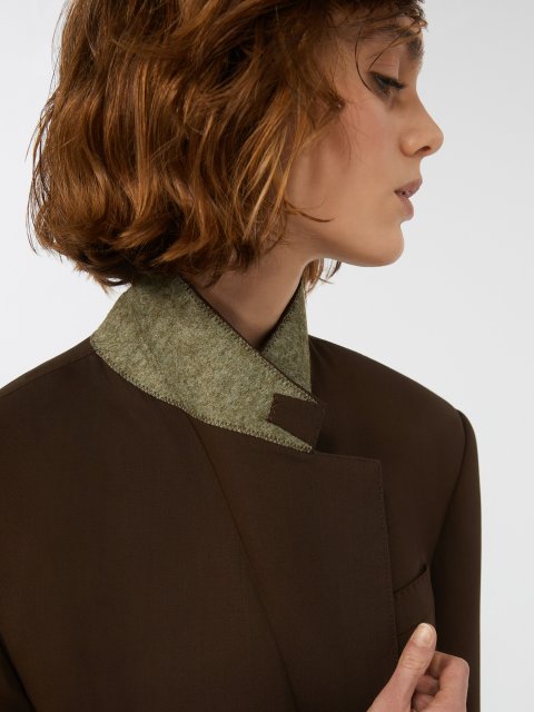 Коричневий жакет WEEKEND MAX MARA з вовни: фото 5 - Invogue
